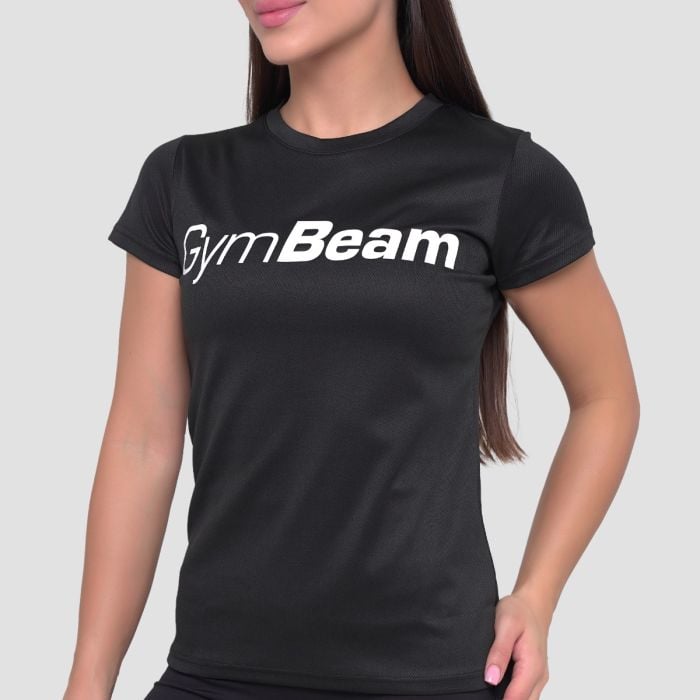 Women‘s Mesh T-Shirt Essence Black - GymBeam S