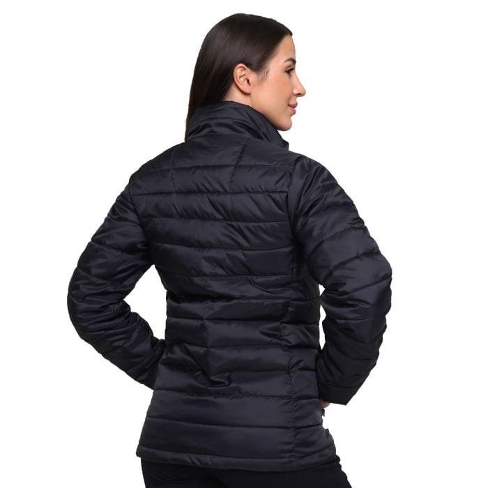 Women‘s Puffer Jacket Black/Orange - GymBeam XL
