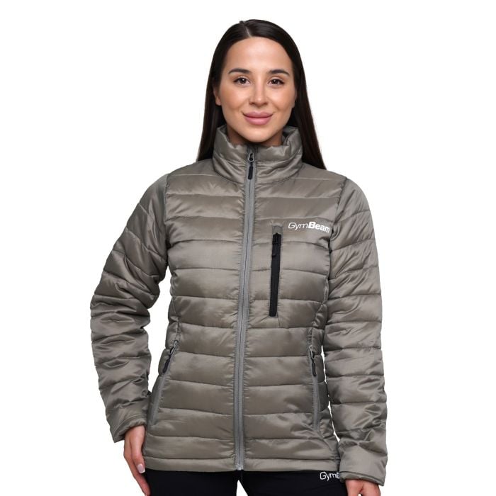 Women‘s Puffer Jacket Vetiver/Black - GymBeam XL