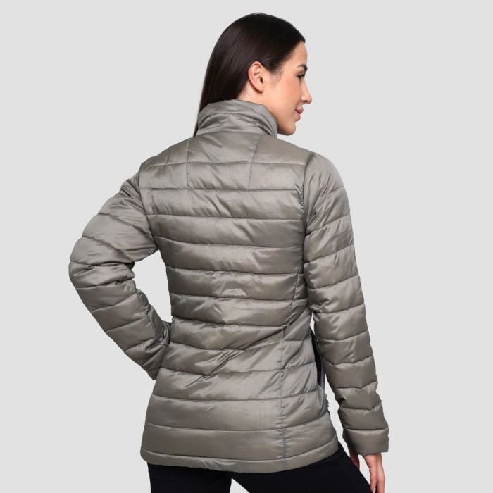 Women‘s Puffer Jacket Vetiver/Black - GymBeam XL