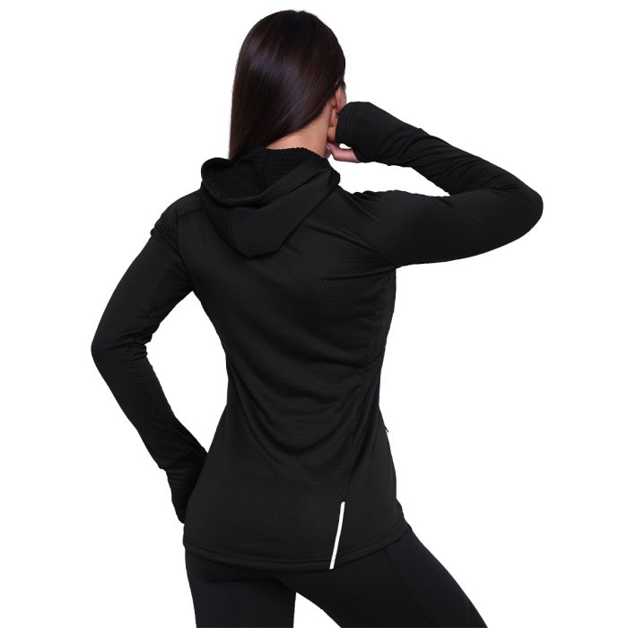 Women‘s Pulse 1/2 Zip Running Sweatshirt Black - GymBeam M