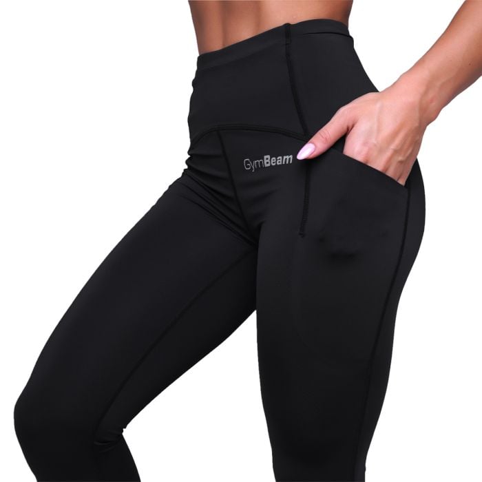 Women‘s Pulse Running Leggings Black - GymBeam L