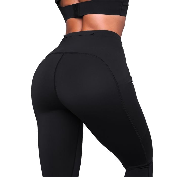 Women‘s Pulse Running Leggings Black - GymBeam L