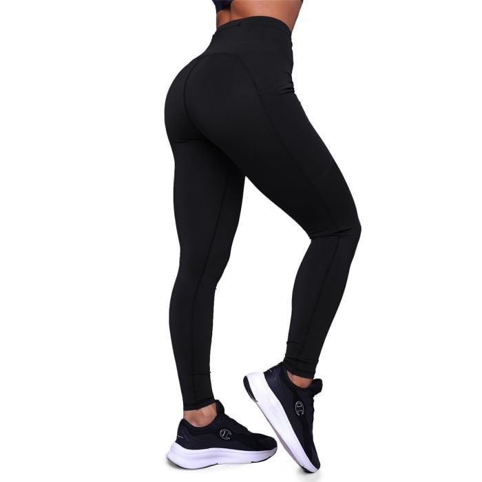 Women‘s Pulse Running Leggings Black - GymBeam L