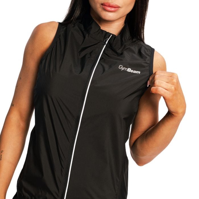 Women‘s Pulse X Running Gillet Black - GymBeam XL