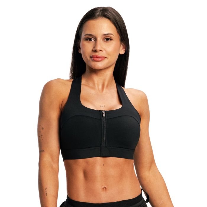 Women‘s Pulse X Running Sports Bra Black - GymBeam XS