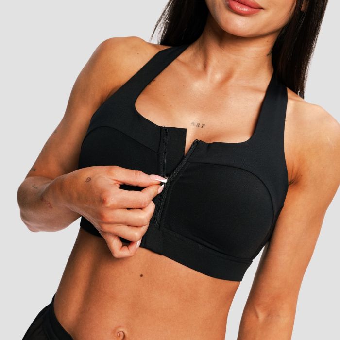 Women‘s Pulse X Running Sports Bra Black - GymBeam XS