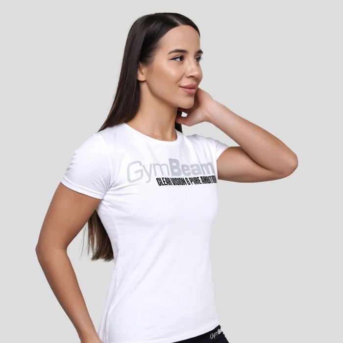 Women‘s Pure Ambition T-shirt White - GymBeam L