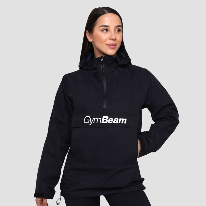 Women‘s Rain Smock Jacket Black - GymBeam L