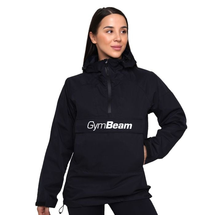 Women‘s Rain Smock Jacket Black - GymBeam L