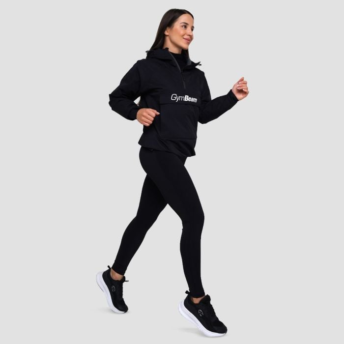 Women‘s Rain Smock Jacket Black - GymBeam L