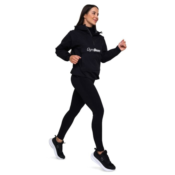 Women‘s Rain Smock Jacket Black - GymBeam L