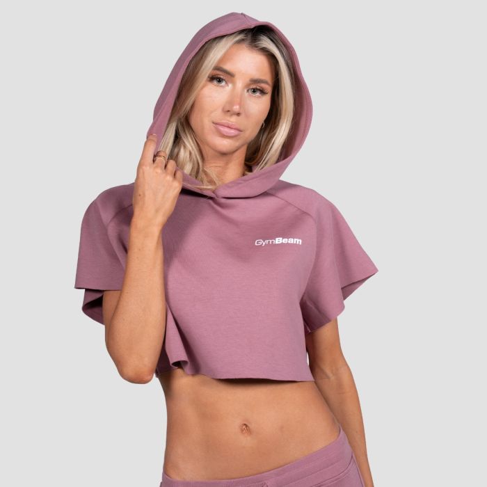 Women‘s Relay Cropped Hoodie Haze - GymBeam XXL