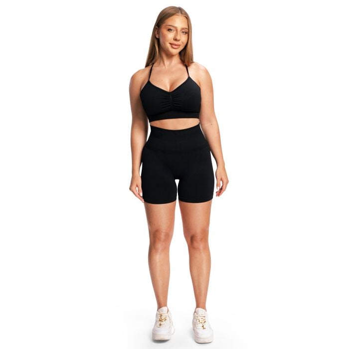 Women‘s Sculpt Seamless Shorts Black - GymBeam XL
