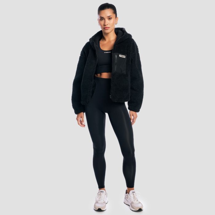 Women‘s Sherpa Jacket Black - GymBeam S