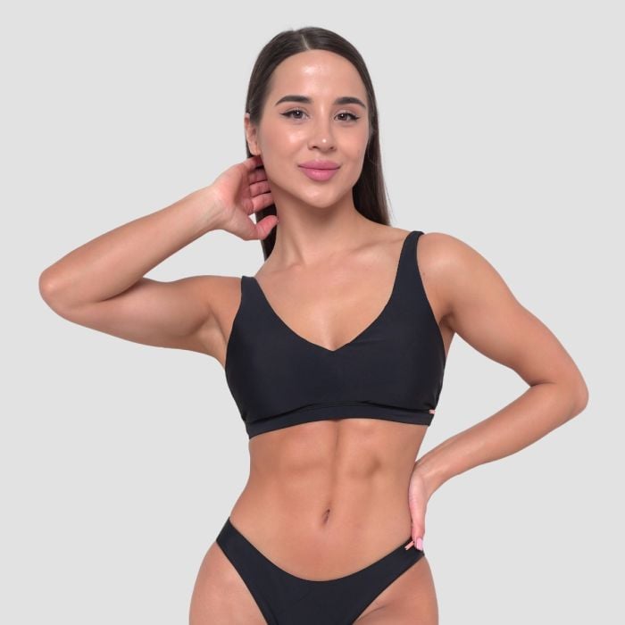 Women‘s Sports Bikini Top Black - GymBeam XL
