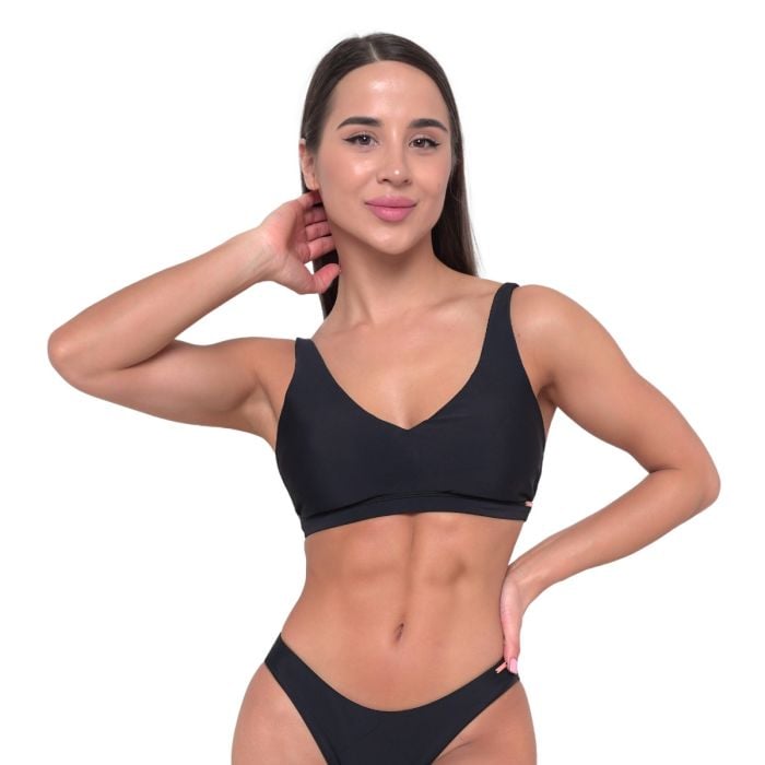 Women‘s Sports Bikini Top Black - GymBeam XL
