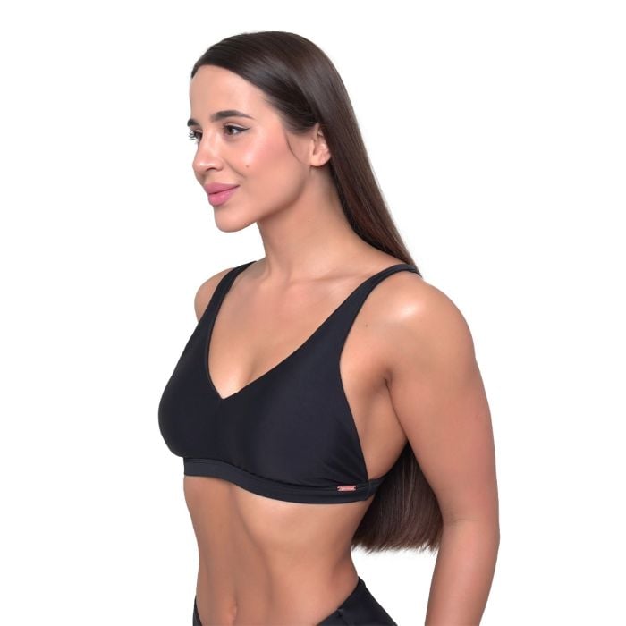 Women‘s Sports Bikini Top Black - GymBeam XL