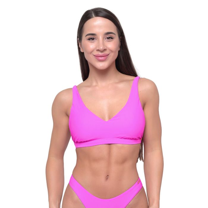 Women‘s Sports Bikini Top Pink - GymBeam XL