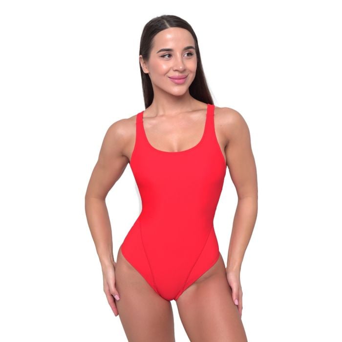 Women‘s Sports Swimsuit Red - GymBeam XL
