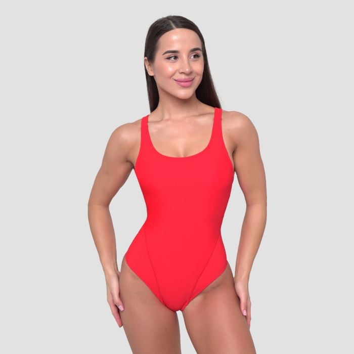Women‘s Sports Swimsuit Red - GymBeam XL