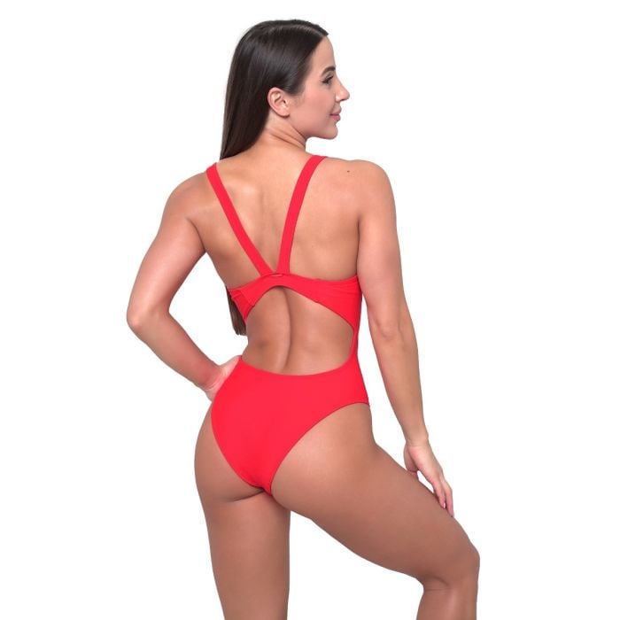 Women‘s Sports Swimsuit Red - GymBeam XL