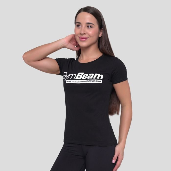 Women‘s Strong Tomorrow T-Shirt Black - GymBeam L