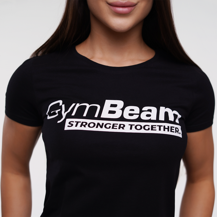 Ženska majica Stronger Together Black - GymBeam XXL