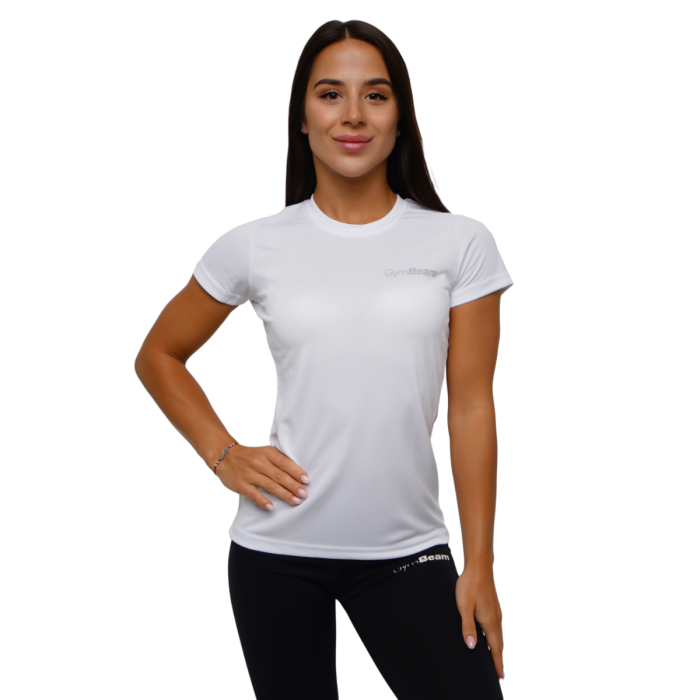 Women‘s TRN T-Shirt White - GymBeam XXL - white + silver logo