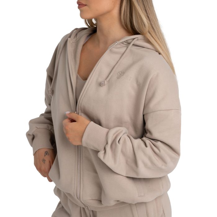 Women‘s Zip Hoodie Taupe - STRIX XS