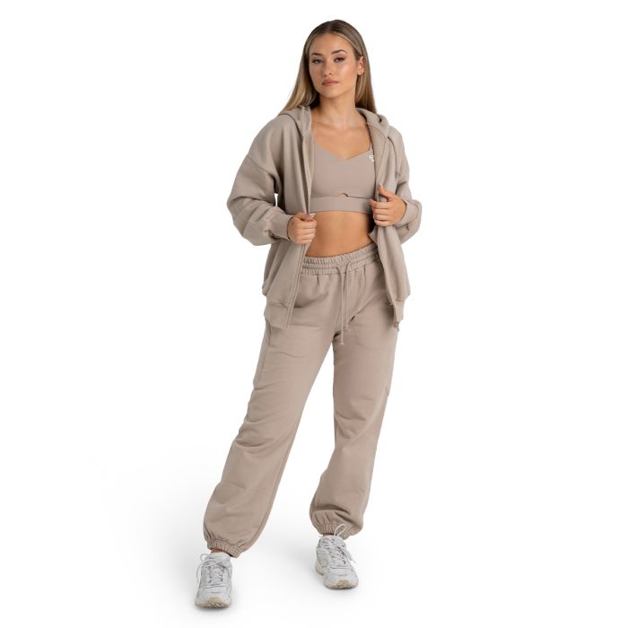Women‘s Zip Hoodie Taupe - STRIX XS