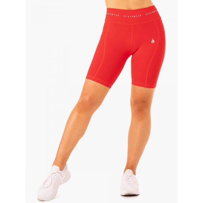 Women‘s Bike Shorts Reflex High Waisted Red - Ryderwear