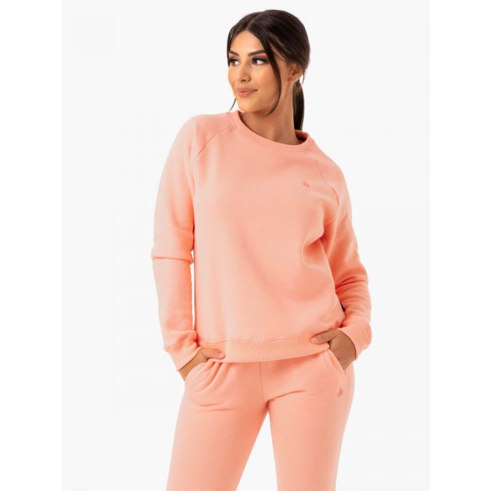 Women's Sweatshirt Adapt Boyfriend Peach - Ryderwear