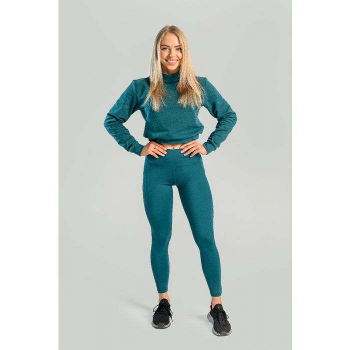 Women’s Essential High-Neck Jumper Deep Teal - STRIX XL