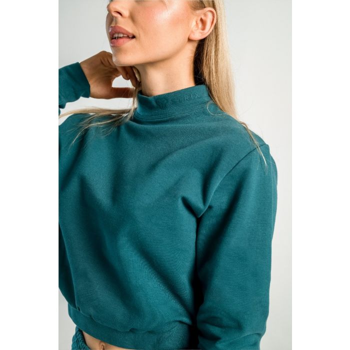 Women’s Essential High-Neck Jumper Deep Teal - STRIX XL