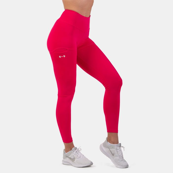 Women‘s leggings Active High Waist Smart Pocket Pink - NEBBIA