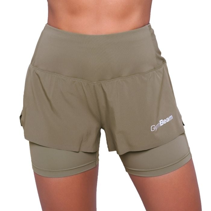 Women‘s Pulse 2in1 Running Shorts Vetiver - GymBeam M