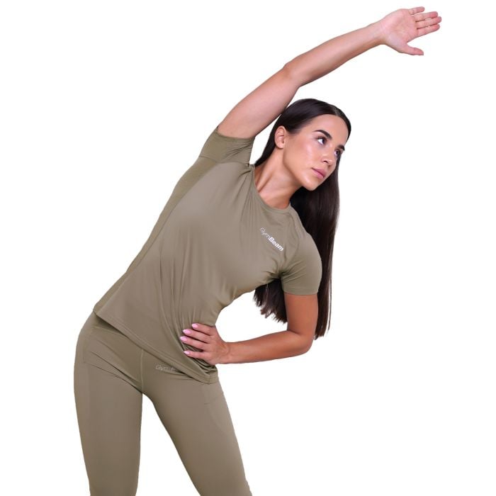 Women‘s Pulse Running T-Shirt Vetiver - GymBeam XXL