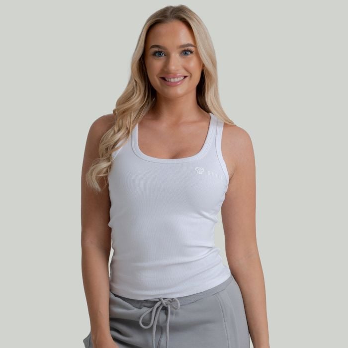 Women‘s Ribbed Tank Top White - STRIX XL