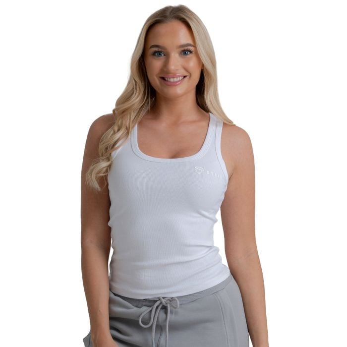 Women‘s Ribbed Tank Top White - STRIX XL