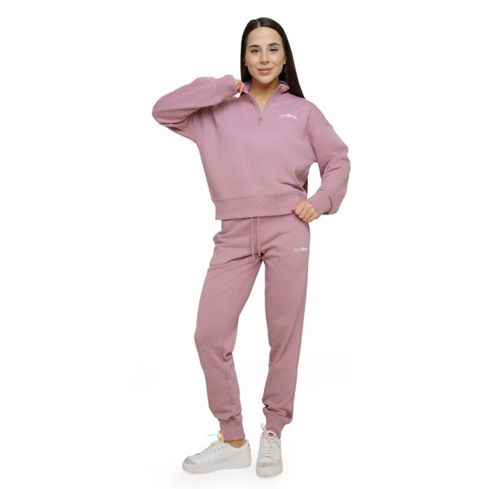 Women‘s Agile 1/2 Zip Jumper Woodrose - GymBeam XL