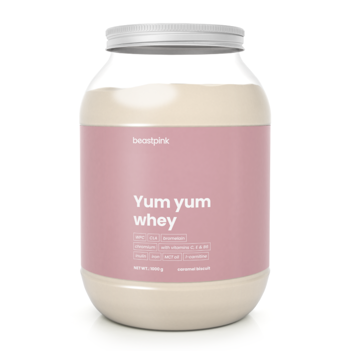 Yum Yum Whey - BeastPink + gifts 1000 g - vanilla ice cream