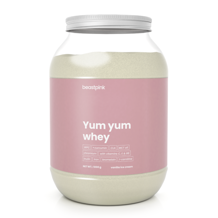 Yum Yum Whey - BeastPink + gifts 1000 g - vanilla ice cream