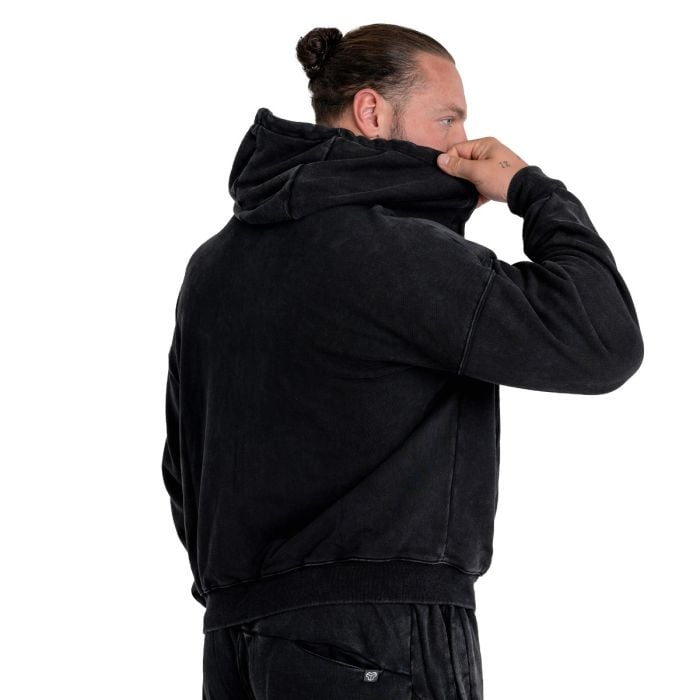 Washed Zip Hoodie Black - STRIX M