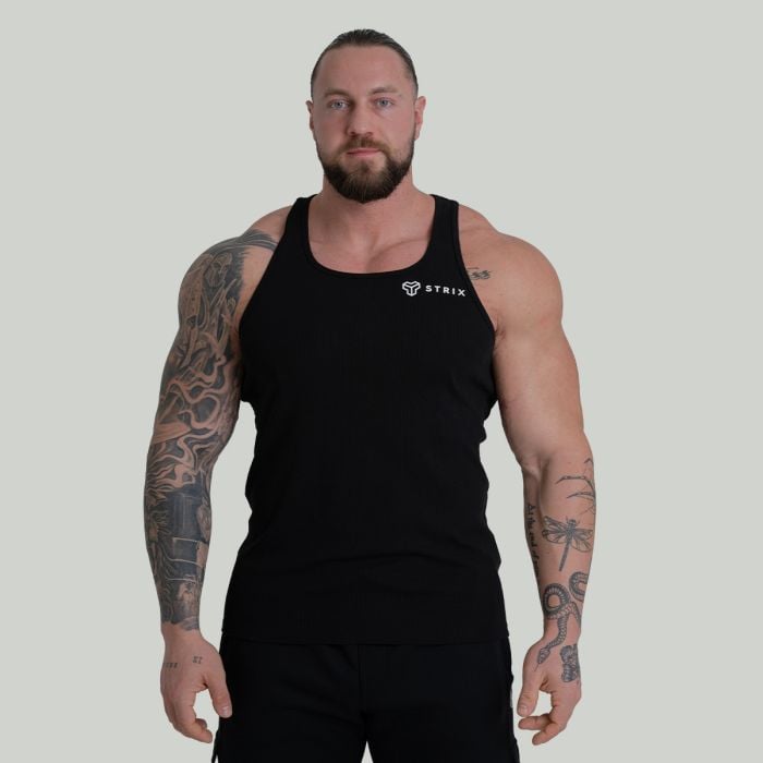 Ribbed Tank Top Black - STRIX L