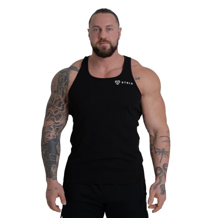 Ribbed Tank Top Black - STRIX L