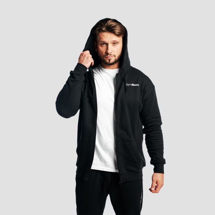 Zone Zip Up Hoodie Black - GymBeam M
