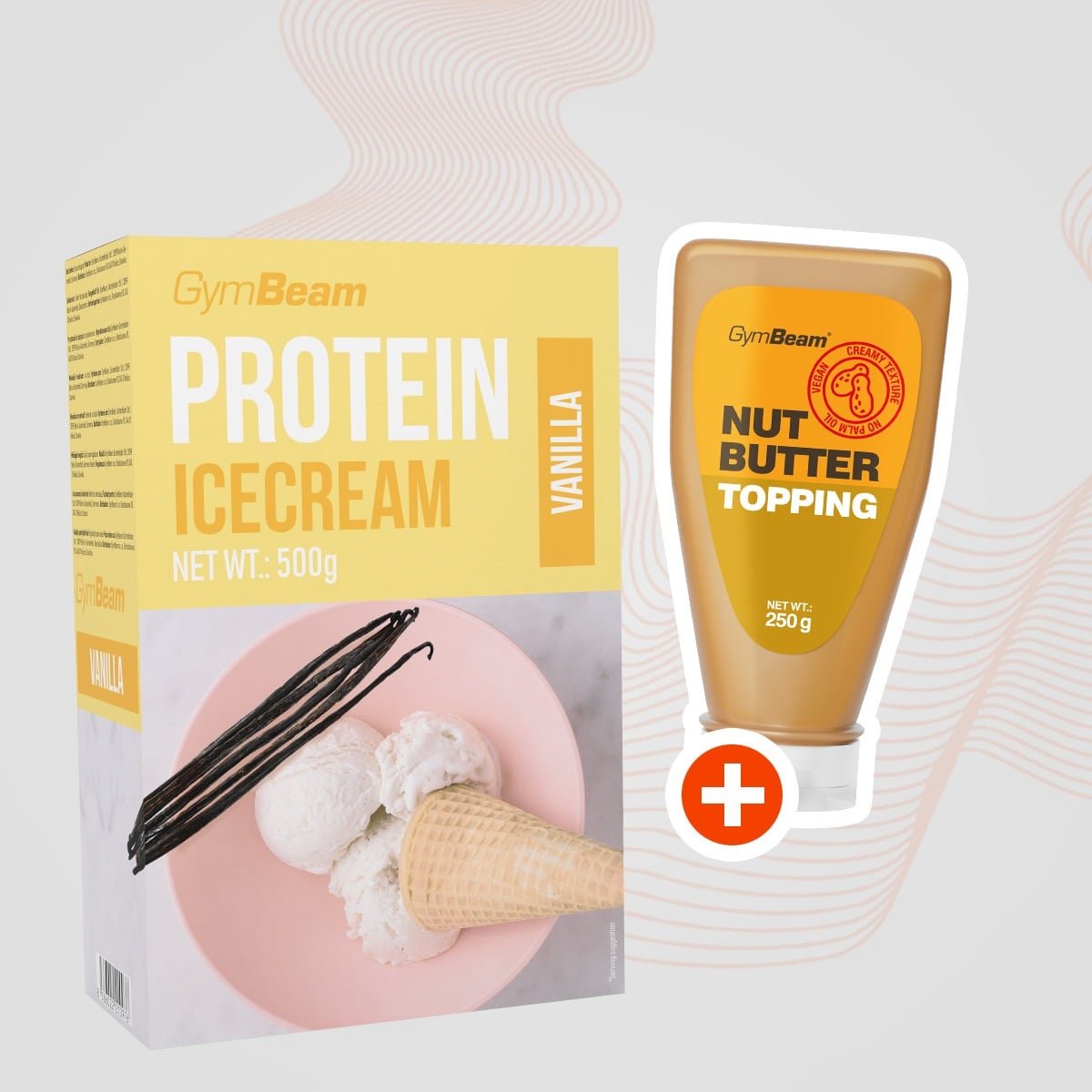 Protein Ice Cream 500 g - GymBeam + gift