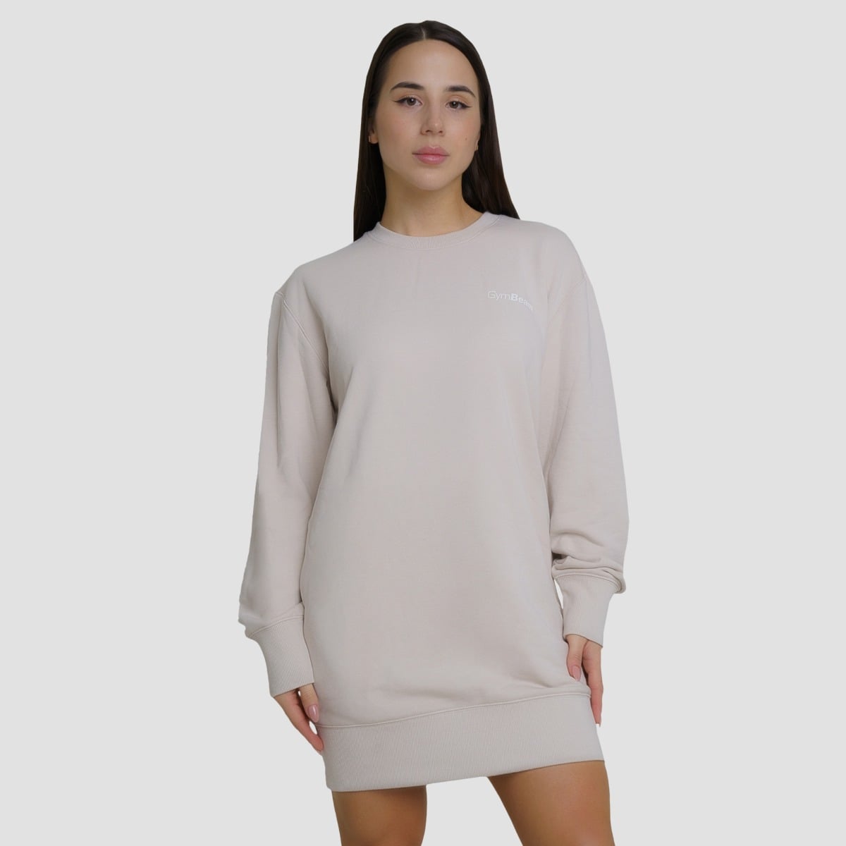 Women‘s Agile Longline Sweatshirt Desert - GymBeam