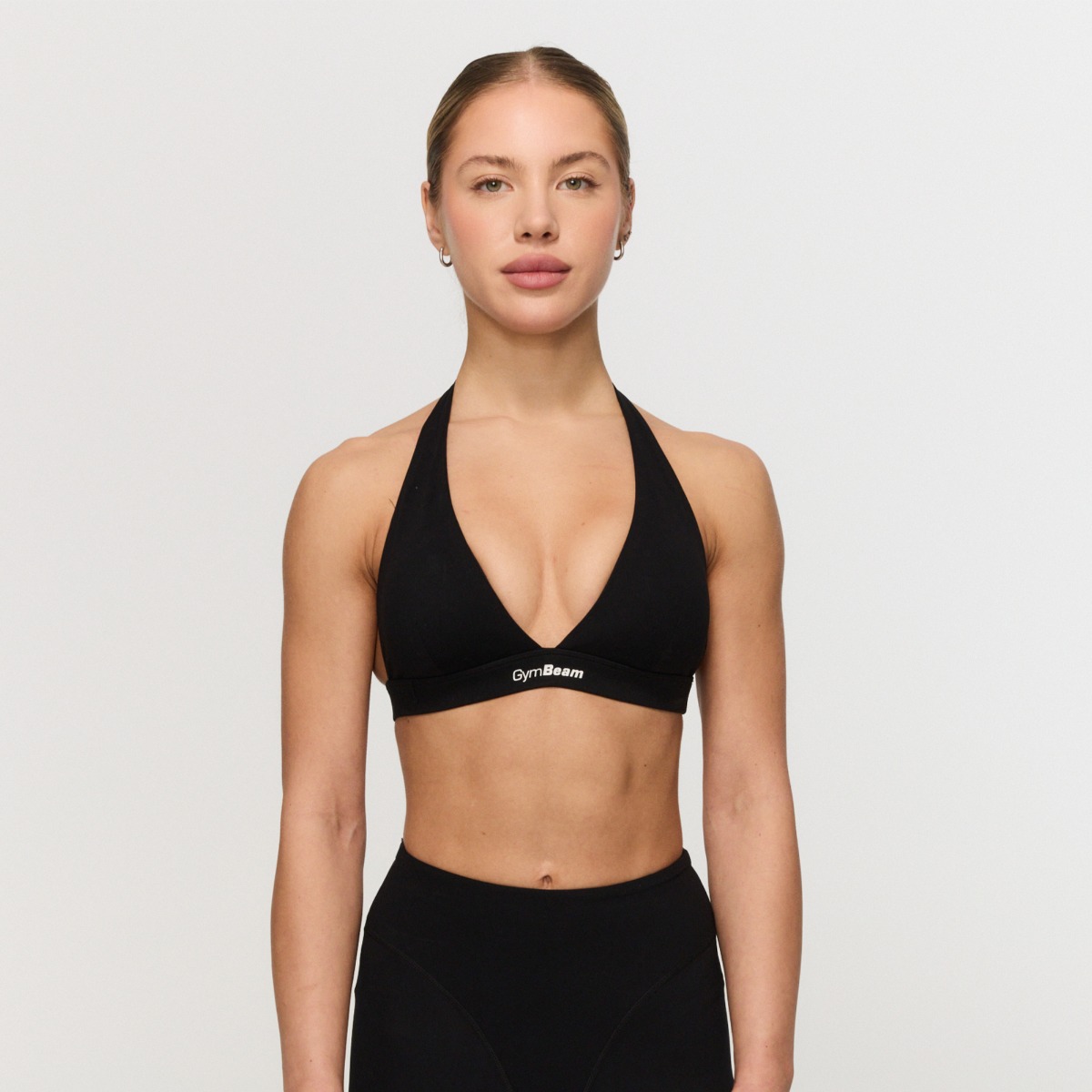 Fierce Halter Sports Bra Black - GymBeam